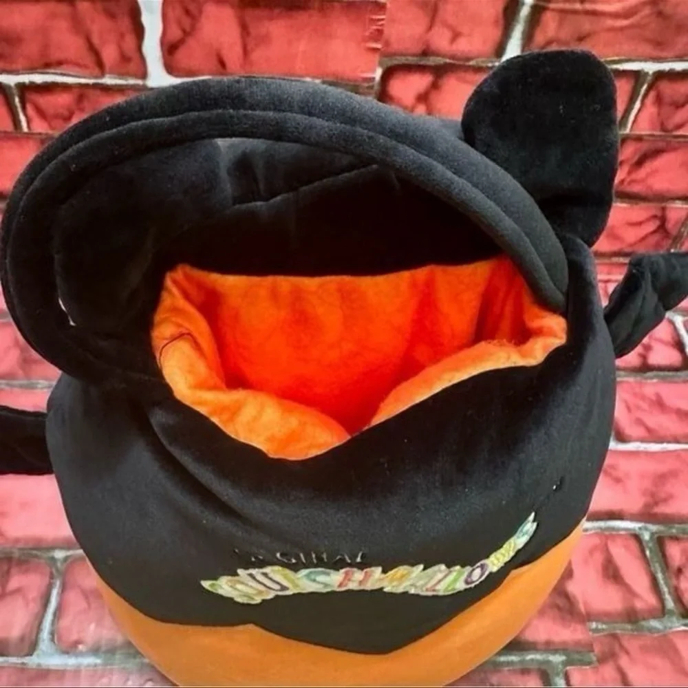 Squishmallows Black and Orange Bat Halloween Costume Bag